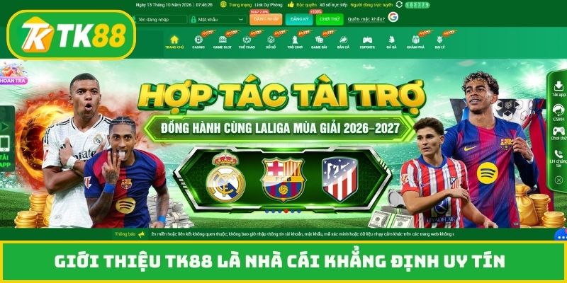 Giới thiệu TK88 là nhà cái khẳng định uy tín